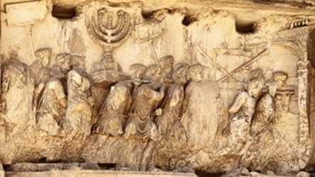 The Arch of Titus commemorating the Fall of Jerusalem..